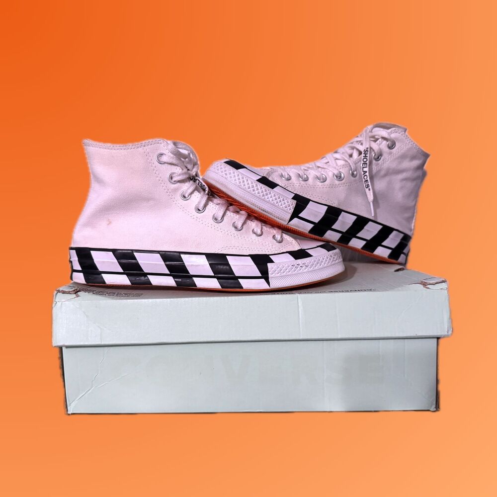 Size 8 - Off-White Converse Chuck Taylor All-Star '70 Hi White Black Orange 2018